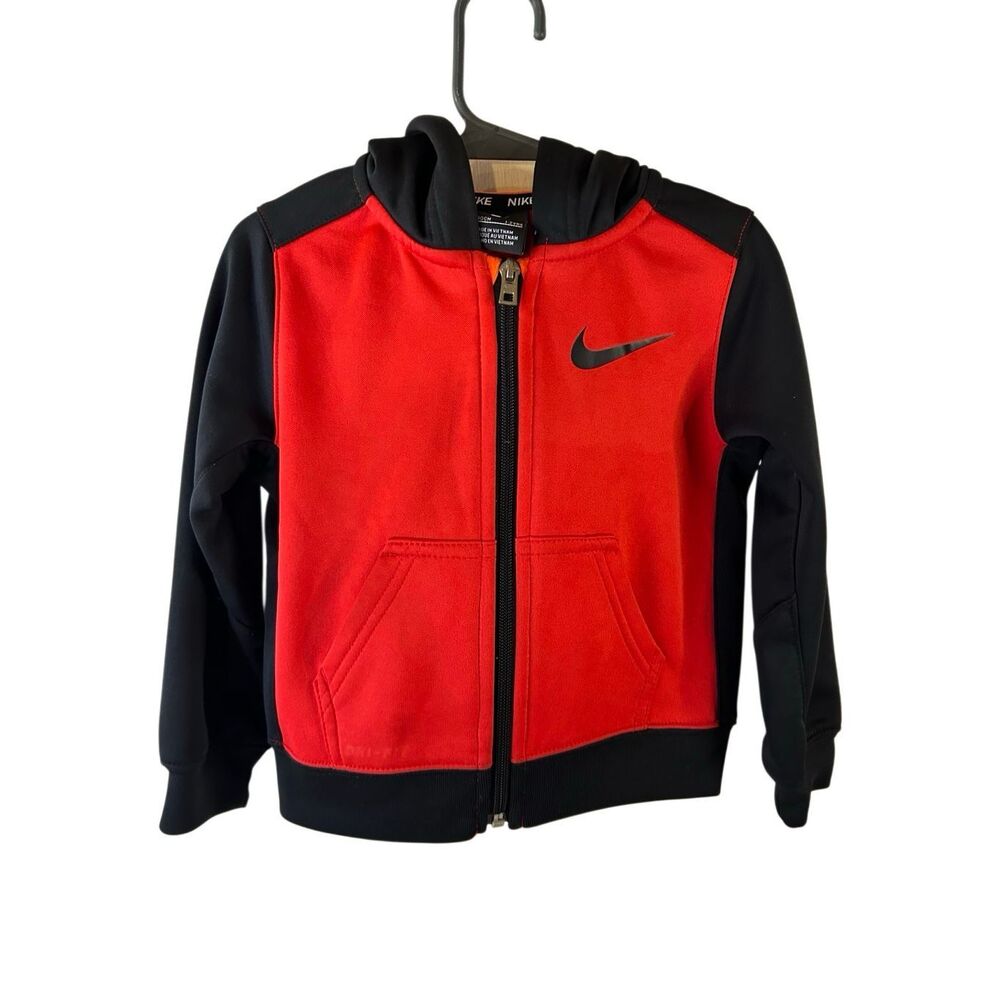 Nike zipper‎ hoodie jacket 2t red black